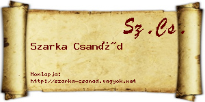 Szarka Csanád névjegykártya