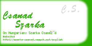 csanad szarka business card